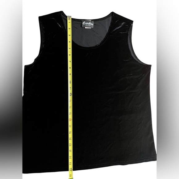 Caribou Black Velvet Sleeveless Top XL – Goth Witchy Minimal Dark Aesthetic - Picture 9 of 10
